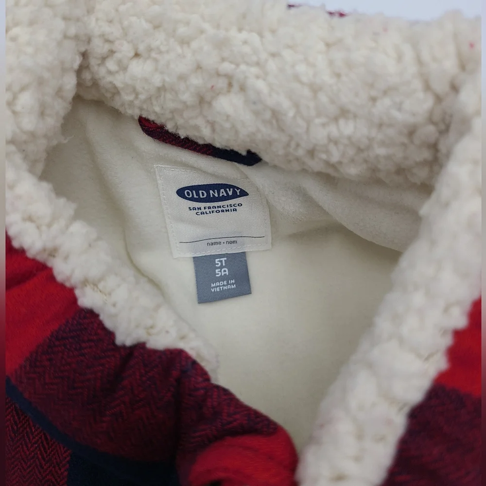 Old Navy buffalo check vest size 5T